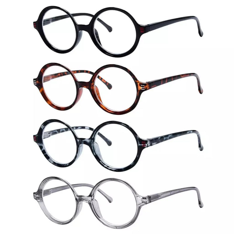 eyekeeper.com 4 Pack Reading Glasses Small Lens Round Readers R2025 Eyeglasses