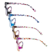 eyekeeper.com 4 Pack Reading Glasses with Cute Polka Dots Temples R908PC Eyeglasses