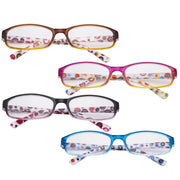 eyekeeper.com 4 Pack Reading Glasses with Cute Polka Dots Temples R908PC Eyeglasses