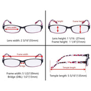 eyekeeper.com 4 Pack Reading Glasses Polka Dots Temples R908PC Eyeglasses