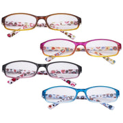 eyekeeper.com 4 Pack Reading Glasses Polka Dots Temples R908PC Eyeglasses