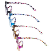 eyekeeper.com 4 Pack Reading Glasses Polka Dots Temples R908PC Eyeglasses