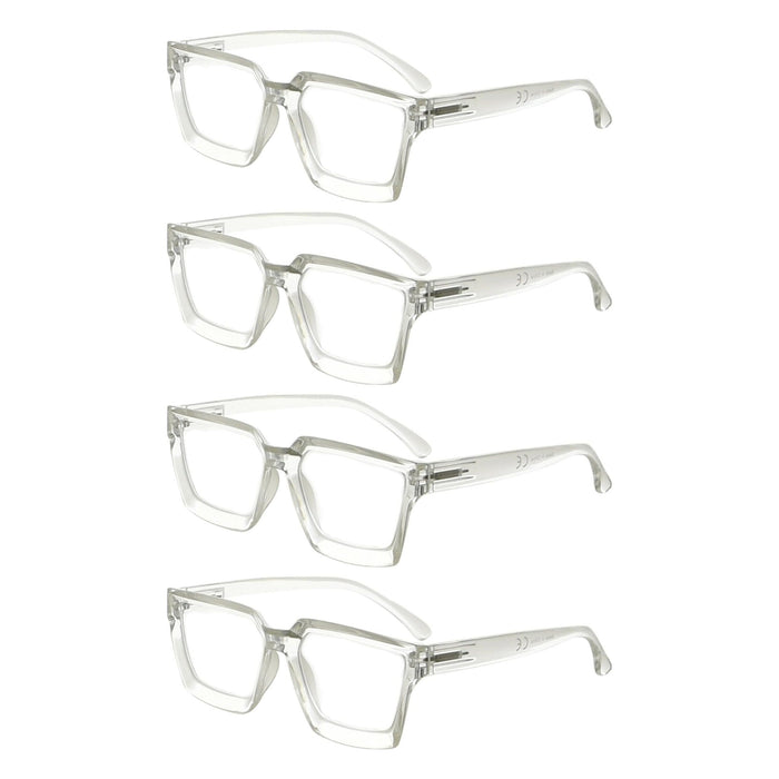 Eyekeeper - 4 Pack Stylish Reading Glasses Thicker Frame Readers R2003