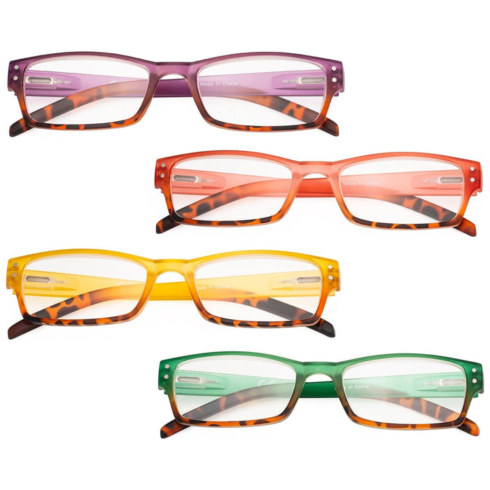 Eyekeeper - 4 Pack Stylish Reading Glasses R012D-A