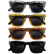eyekeeper.com 4 Pack Rectangle Bifocal Reading Sunglasses SBR2109 Sunglasses