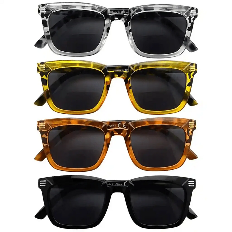 eyekeeper.com 4 Pack Rectangle Bifocal Reading Sunglasses SBR2109 Sunglasses
