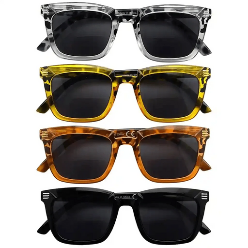eyekeeper.com 4 Pack Rectangle Bifocal Reading Sunglasses SBR2109 Sunglasses