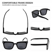 eyekeeper.com 4 Pack Rectangle Bifocal Reading Sunglasses SBR2109 Sunglasses