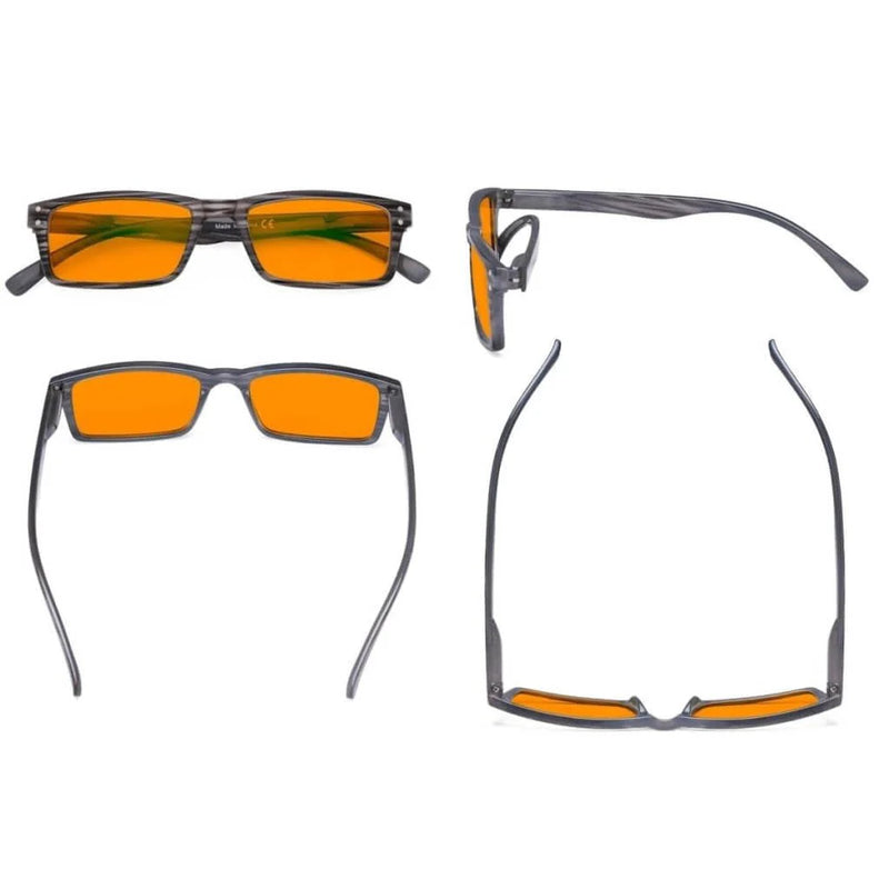 eyekeeper.com 4 Pack Rectangle Blue Light Blocking Reading Glasses DS057 Eyeglasses