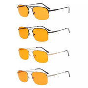 eyekeeper.com 4 Pack Rectangle Blue Light Blocking Reading Glasses DS1706 Eyeglasses