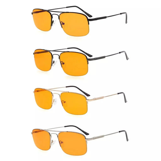 eyekeeper.com 4 Pack Rectangle Blue Light Blocking Reading Glasses DS1706 Eyeglasses