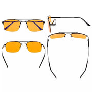 eyekeeper.com 4 Pack Rectangle Blue Light Blocking Reading Glasses DS1706 Eyeglasses