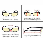 eyekeeper.com 4 Pack Rectangle Blue Light Blocking Reading Glasses TM9101 Eyeglasses