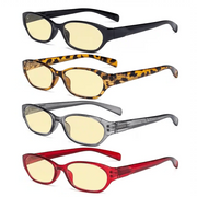 eyekeeper.com 4 Pack Rectangle Blue Light Blocking Reading Glasses TM9101 Eyeglasses