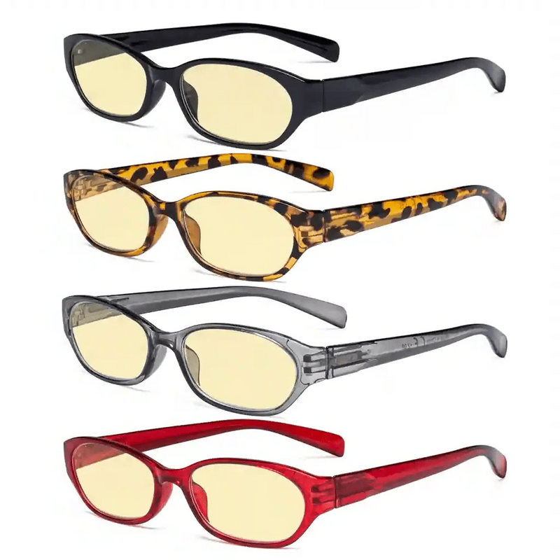 eyekeeper.com 4 Pack Rectangle Blue Light Blocking Reading Glasses TM9101 Eyeglasses