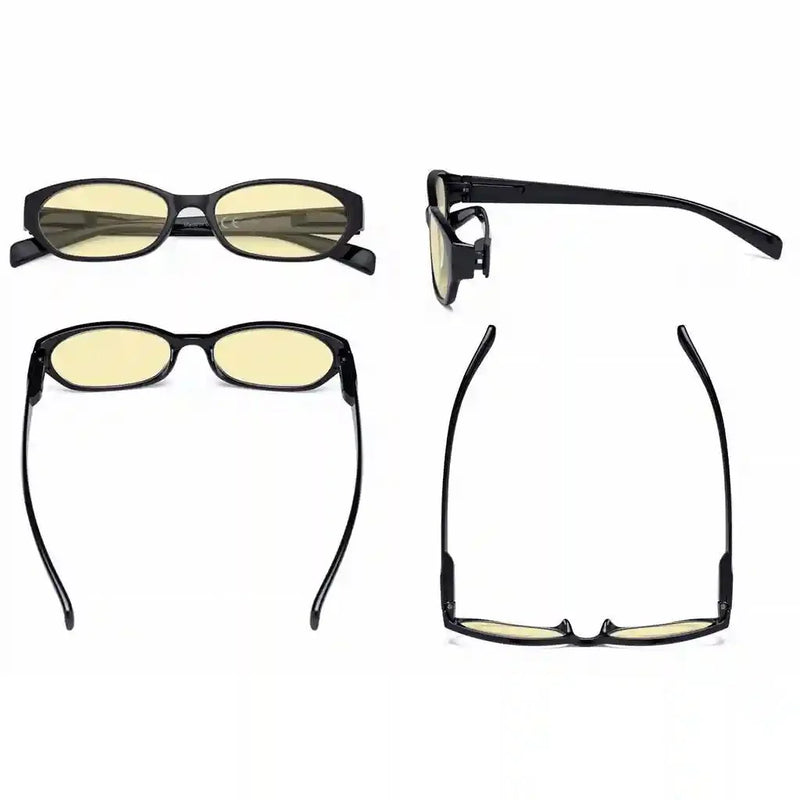 eyekeeper.com 4 Pack Rectangle Blue Light Blocking Reading Glasses TM9101 Eyeglasses