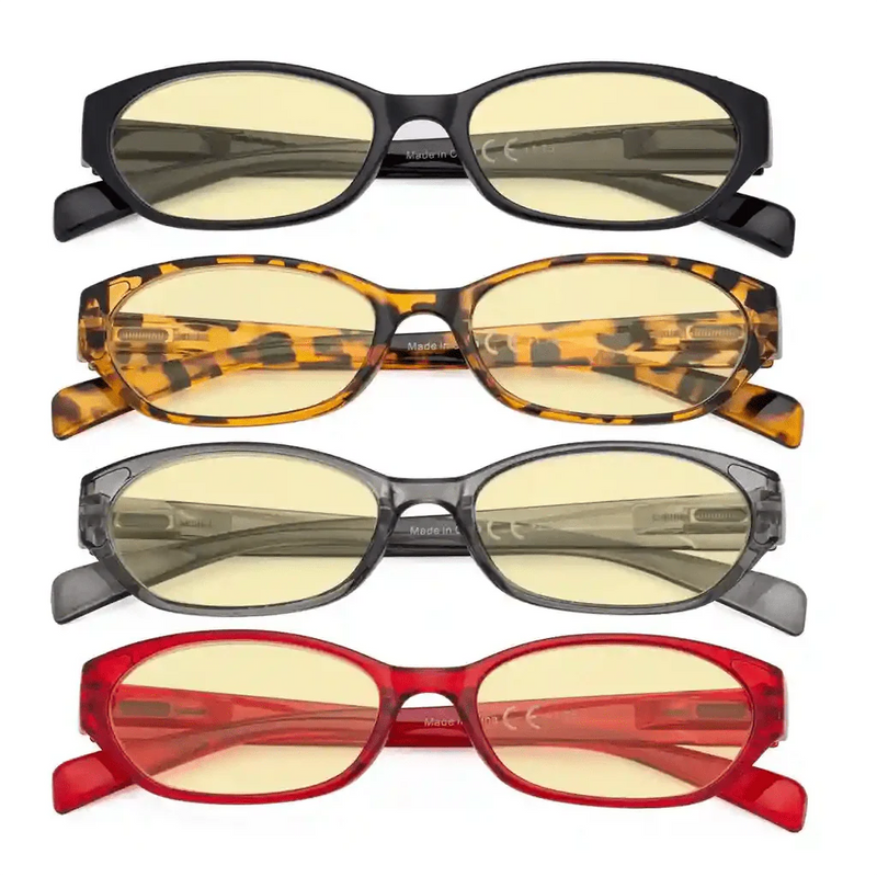 eyekeeper.com 4 Pack Rectangle Blue Light Blocking Reading Glasses TM9101 Eyeglasses