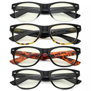 eyekeeper.com 4 Pack Rectangle Blue Light Filter Reading Glasses UVR011 Eyeglasses