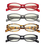 eyekeeper.com 4 Pack Rectangle Blue Light Filter Reading Glasses UVR9101 Eyeglasses