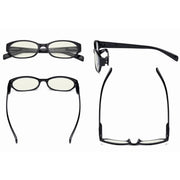 eyekeeper.com 4 Pack Rectangle Blue Light Filter Reading Glasses UVR9101 Eyeglasses