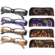 eyekeeper.com 4 Pack Rectangle Fashion Pattern Arms Reading Glasses R040G Eyeglasses