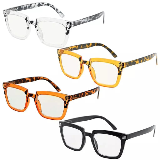 eyekeeper.com 4 Pack Rectangle Progressive Multifocal Readers M2109 Eyeglasses