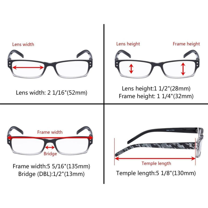 eyekeeper.com 4 Pack Reading Glasses R012B Eyeglasses