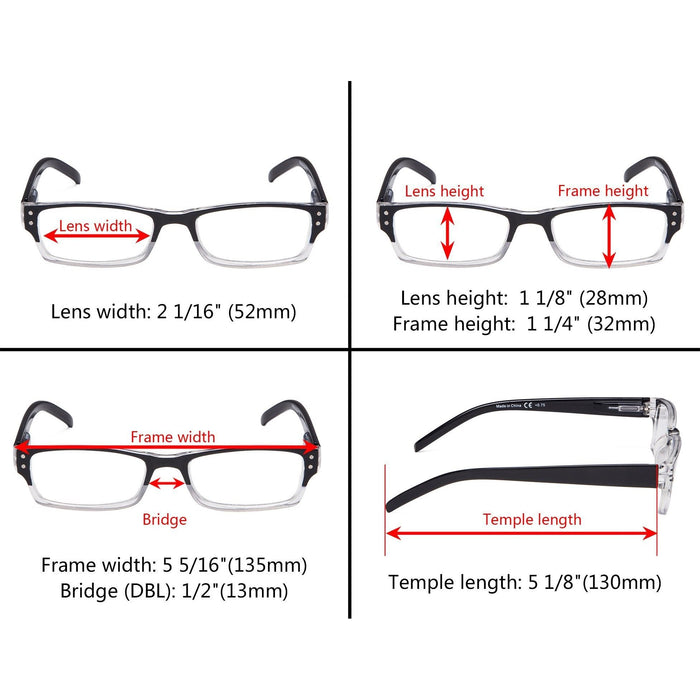 Eyekeeper  - 4 Pack Classic Reading Glasses R012-A