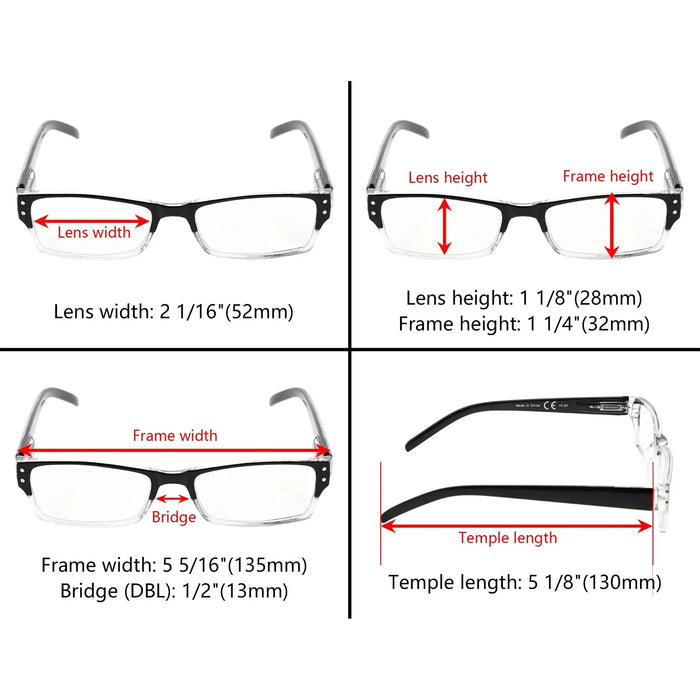 Eyekeeper - 4 Pack Reading Glasses R012