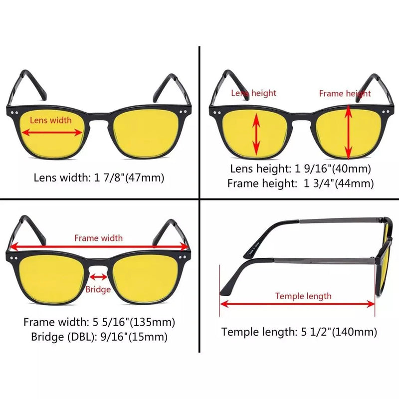 eyekeeper.com 4 Pack Retro Blue Light Blocking Reading Glasses HPRJ003 Eyeglasses