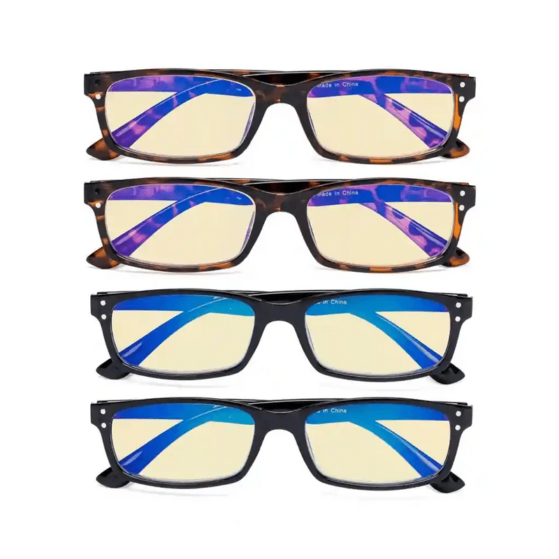 eyekeeper.com 4 Pack Retro Blue Light Blocking Reading Glasses TM103 Eyeglasses