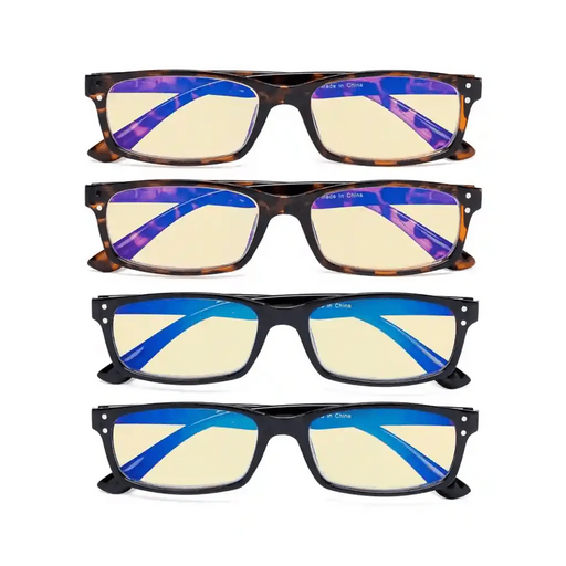 eyekeeper.com 4 Pack Retro Blue Light Blocking Reading Glasses TM103 Eyeglasses