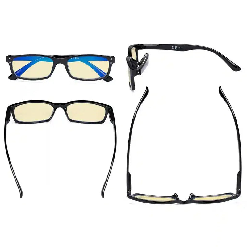 eyekeeper.com 4 Pack Retro Blue Light Blocking Reading Glasses TM103 Eyeglasses