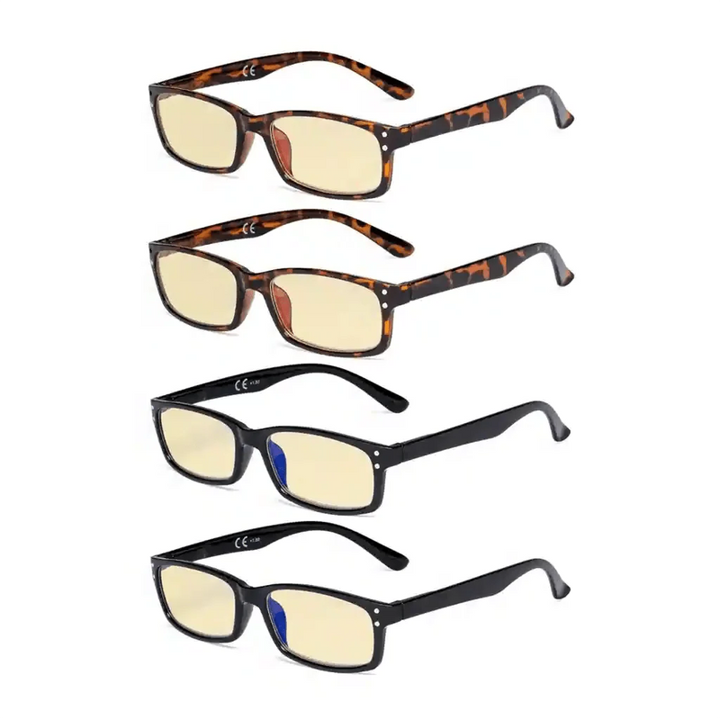 eyekeeper.com 4 Pack Retro Blue Light Blocking Reading Glasses TM103 Eyeglasses