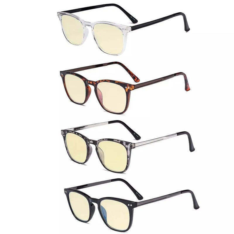 eyekeeper.com 4 Pack Retro Blue Light Blocking Reading Glasses TMRJ003 Eyeglasses