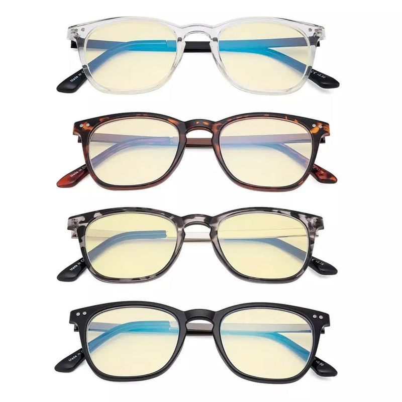 eyekeeper.com 4 Pack Retro Blue Light Blocking Reading Glasses TMRJ003 Eyeglasses