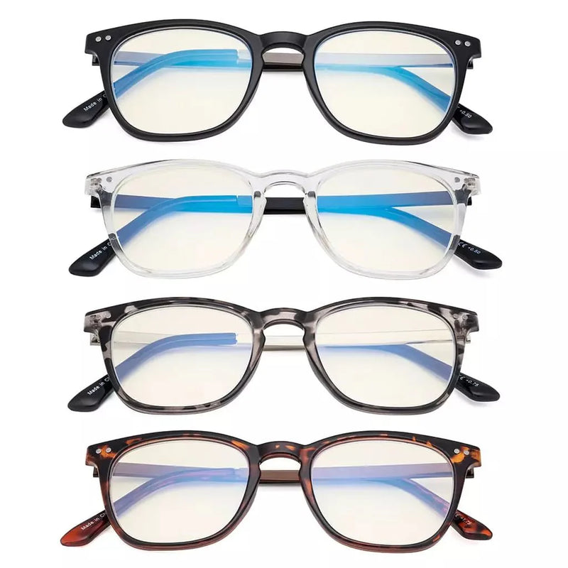 eyekeeper.com 4 Pack Retro Blue Light Filter Reading Glasses UVRJ003 Eyeglasses
