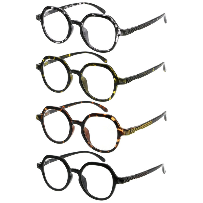 Eyekeeper - 4 Pack Retro Design Reading Glasses R2008