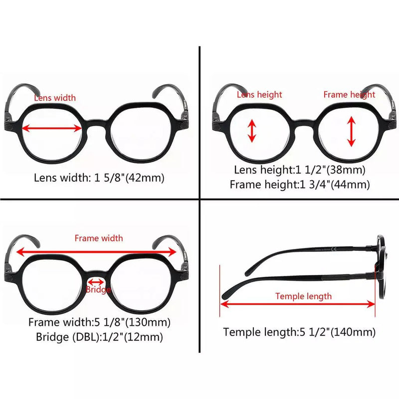 eyekeeper.com 4 Pack Retro Design Reading Glasses R2008 Eyeglasses