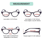 eyekeeper.com 4 Pack Retro Oval Readers Reading Glasses 3-R091 Eyeglasses