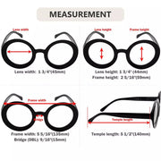 eyekeeper.com 4 Pack Retro Round Reading Glasses Thicker Frame Readers R9109 Eyeglasses