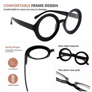 eyekeeper.com 4 Pack Retro Round Reading Glasses Thicker Frame Readers R9109 Eyeglasses
