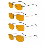 eyekeeper.com 4 Pack Rimless Blue Light Blocking Readers DSWK9 Eyeglasses