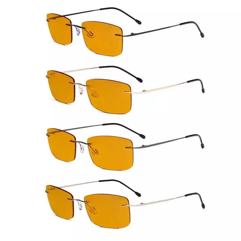 eyekeeper.com 4 Pack Rimless Blue Light Blocking Readers DSWK9 Eyeglasses