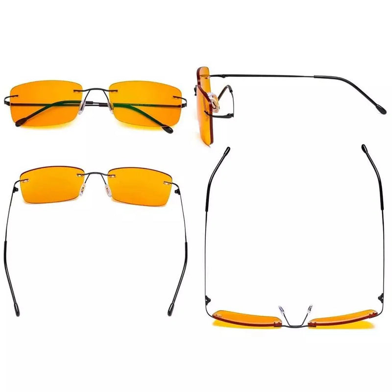 eyekeeper.com 4 Pack Rimless Blue Light Blocking Readers DSWK9 Eyeglasses