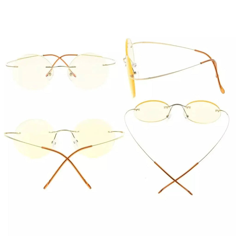 eyekeeper.com 4 Pack Rimless Blue Light Filter Reading Glasses CG15026 Eyeglasses