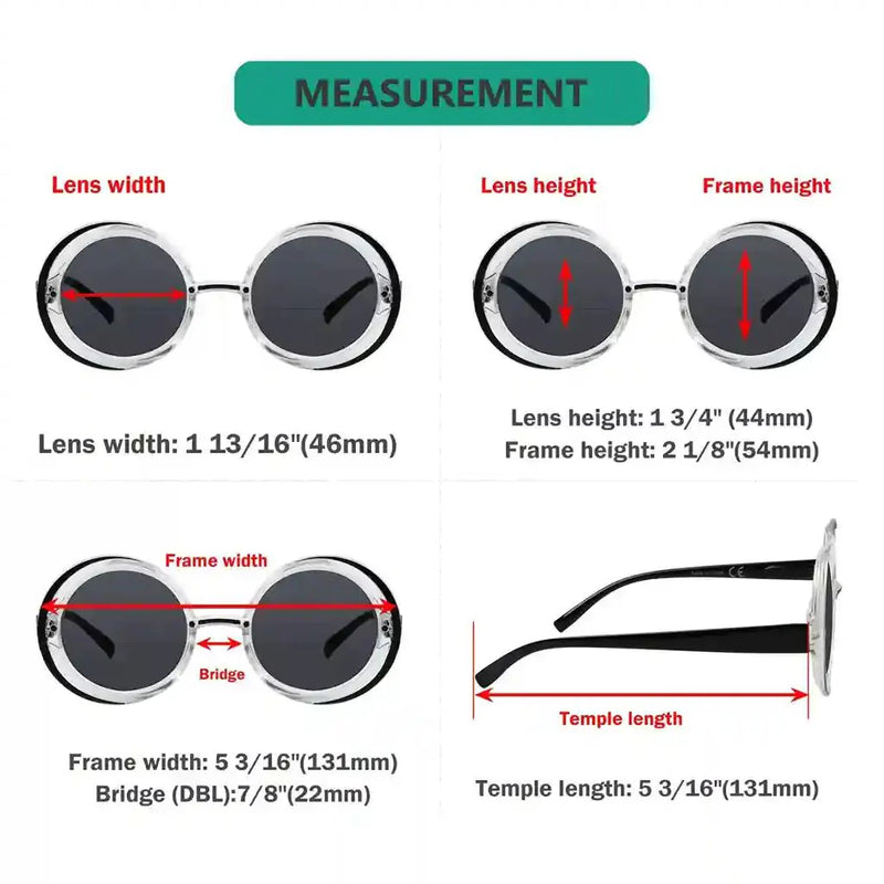 eyekeeper.com 4 Pack Round Bifocal Reading Sunglasses SBR2005N Sunglasses