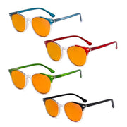 eyekeeper.com 4 Pack Round Blue Light Blocking Reading Glasses DS9002C Eyeglasses