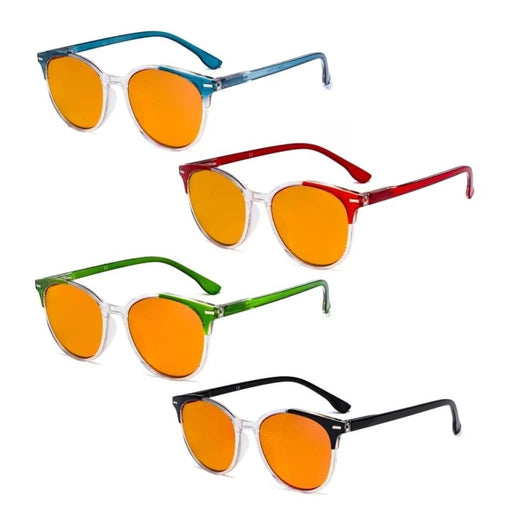 eyekeeper.com 4 Pack Round Blue Light Blocking Reading Glasses DS9002C Eyeglasses
