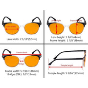 eyekeeper.com 4 Pack Round Blue Light Blocking Reading Glasses DS9002C Eyeglasses